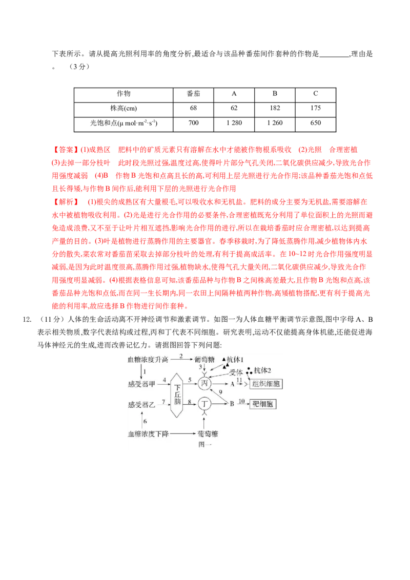 生物（包头卷）（全解全析）_初中全科电子版试卷练习试题_生物_2024中考模拟题生物(1)_一模_生物（包头卷）-2024年中考第一次模拟考试