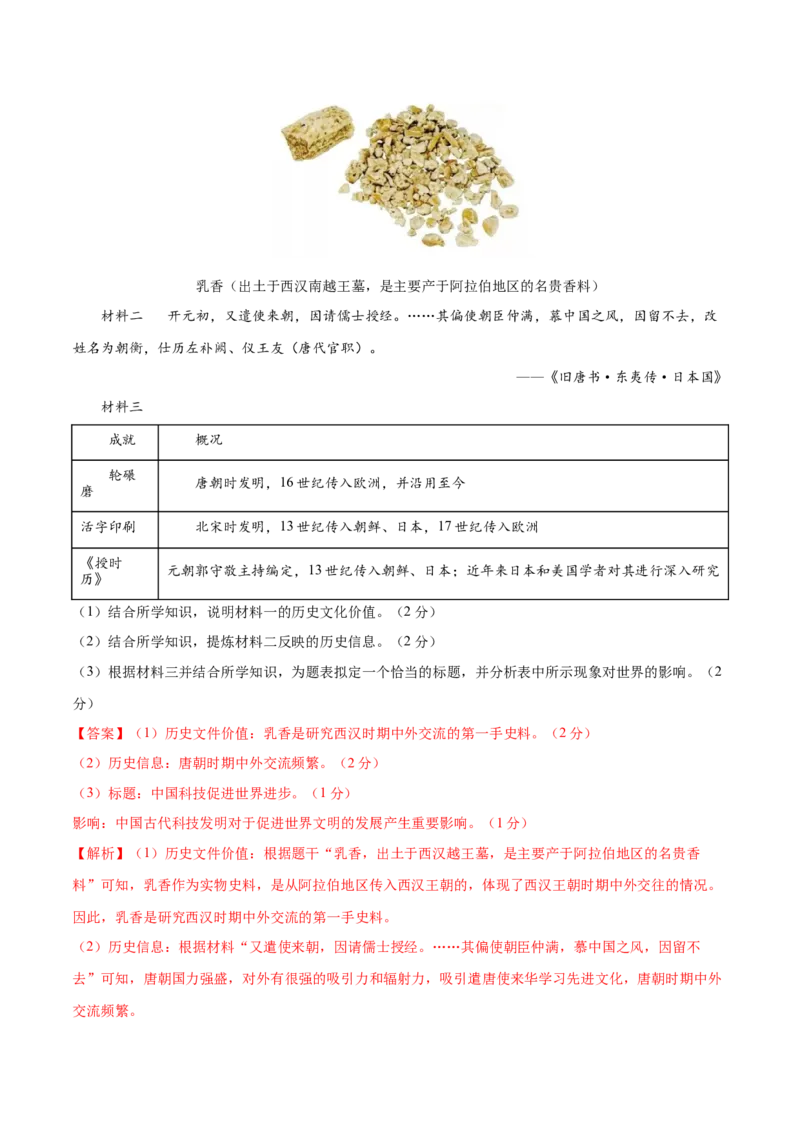 历史（苏州卷）（全解全析）_初中全科电子版试卷练习试题_历史_2024中考模拟题历史(1)_三模（34套）_历史（江苏苏州卷）