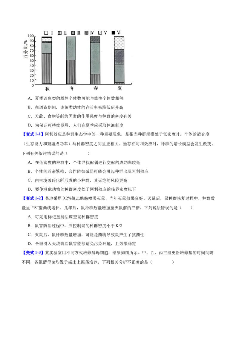 专题八生物与环境（原卷版）_2025年新高考资料_二轮复习_01高考语文等多个文件_举一反三2025年高考生物二轮重点专题讲义（新高考通用）