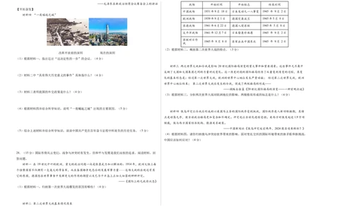 历史（天津卷）（考试版A3）_初中全科电子版试卷练习试题_历史_2024中考模拟题历史(1)_三模（34套）_历史（天津卷）