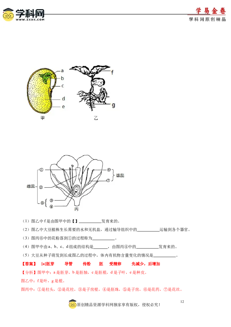 生物（河南卷）全解全析_初中全科电子版试卷练习试题_生物_2024中考模拟题生物(1)_二模_生物（河南卷）-：2024年中考第二次模拟考试