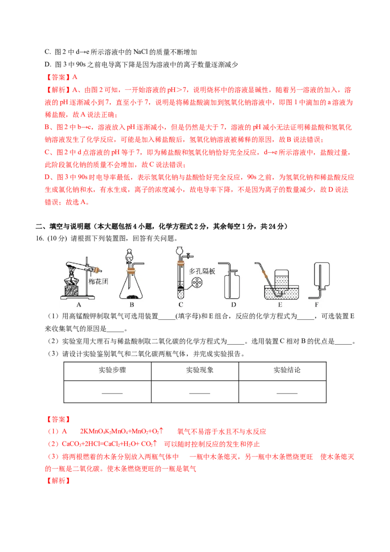 化学（南京卷）（全解全析）_初中全科电子版试卷练习试题_化学_2024中考模拟题化学(1)_一模_化学（南京卷）-2024年中考第一次模拟考试