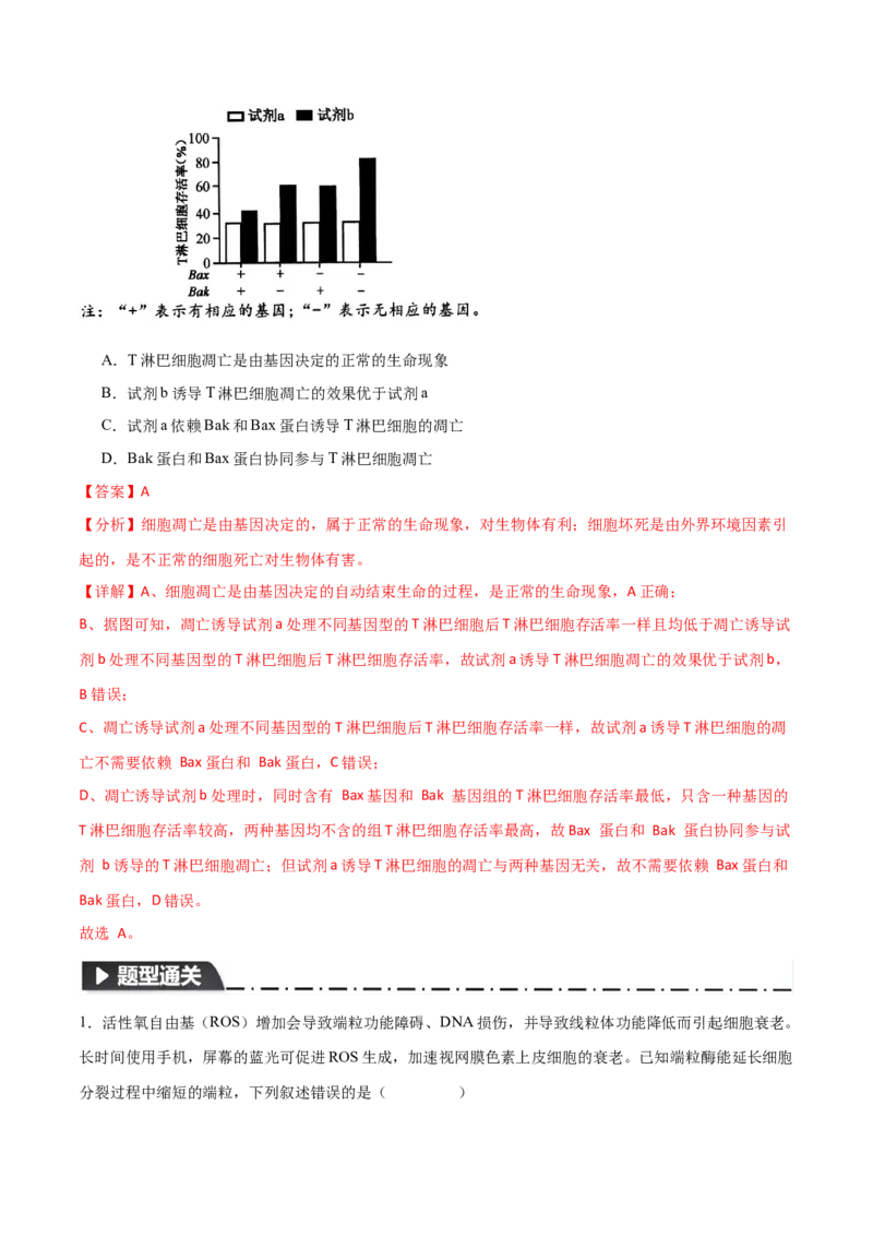 专题三细胞的生命历程（解析版）_2025年新高考资料_二轮复习_01高考语文等多个文件_举一反三2025年高考生物二轮重点专题讲义（新高考通用）