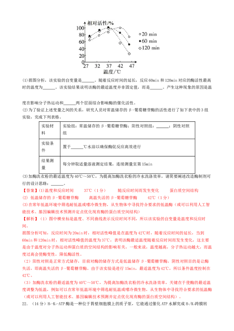 专题二细胞的能量供应和利用（解析版）_2025年新高考资料_二轮复习_01高考语文等多个文件_上好课2025年高考生物二轮复习讲练测（新高考通用）