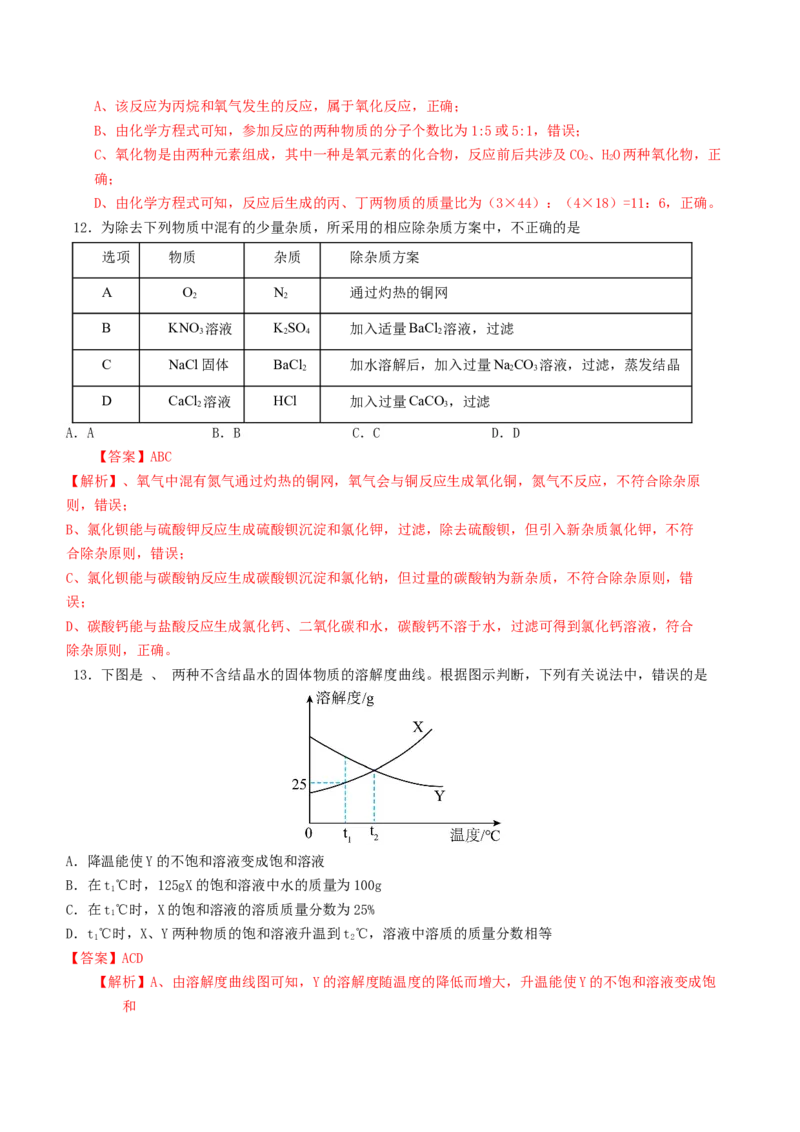 化学（济南卷）（全解全析）_初中全科电子版试卷练习试题_化学_2024中考模拟题化学(1)_二模_化学（济南卷）-：2024年中考第二次模拟考试