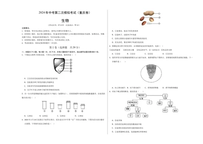 生物（重庆卷）（考试版A3）_初中全科电子版试卷练习试题_生物_2024中考模拟题生物(1)_二模_生物（重庆卷）-：2024年中考第二次模拟考试