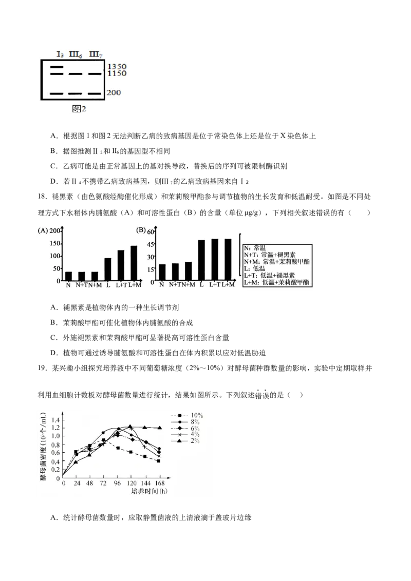 信息必刷卷05（黑吉辽蒙专用）（原卷版）_2025年新高考资料_2025考前信息卷_2025年高考生物考前信息必刷卷（黑吉辽蒙专用）34415095