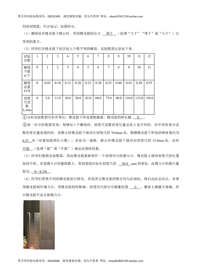 第7章力（B卷&middot;提升能力）（解析版）_初中全科电子版试卷练习试题_物理_8年级下册物理试题_人教版物理八年级下单元试卷（042份）_单元试卷第3套