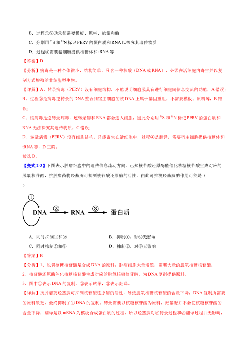 专题五基因的本质与表达（解析版）_2025年新高考资料_二轮复习_01高考语文等多个文件_举一反三2025年高考生物二轮重点专题讲义（新高考通用）