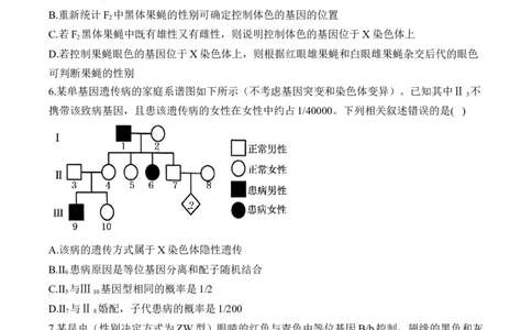专题九伴性遗传和人类遗传病（有解析）&mdash;&mdash;2025届高考生物考点剖析_2025年新高考资料_一轮复习_2025届高考生物一轮复习考点剖析练习（有解析）