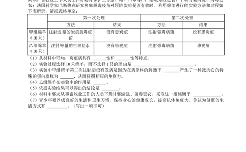 生物（贵阳卷）（考试版A4）_初中全科电子版试卷练习试题_生物_2024中考模拟题生物(1)_三模（37套）_生物（贵州贵阳卷）
