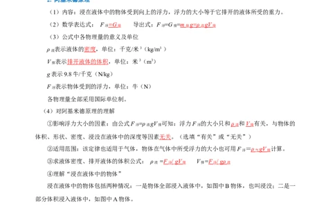 10.2阿基米德原理（导学案）-八年级物理下册同步备课系列（人教版）教师版_初物_2024人教版初中物理八九年级上下册课件教案PPT试题电子版资料_八年级下册教案_第十单元