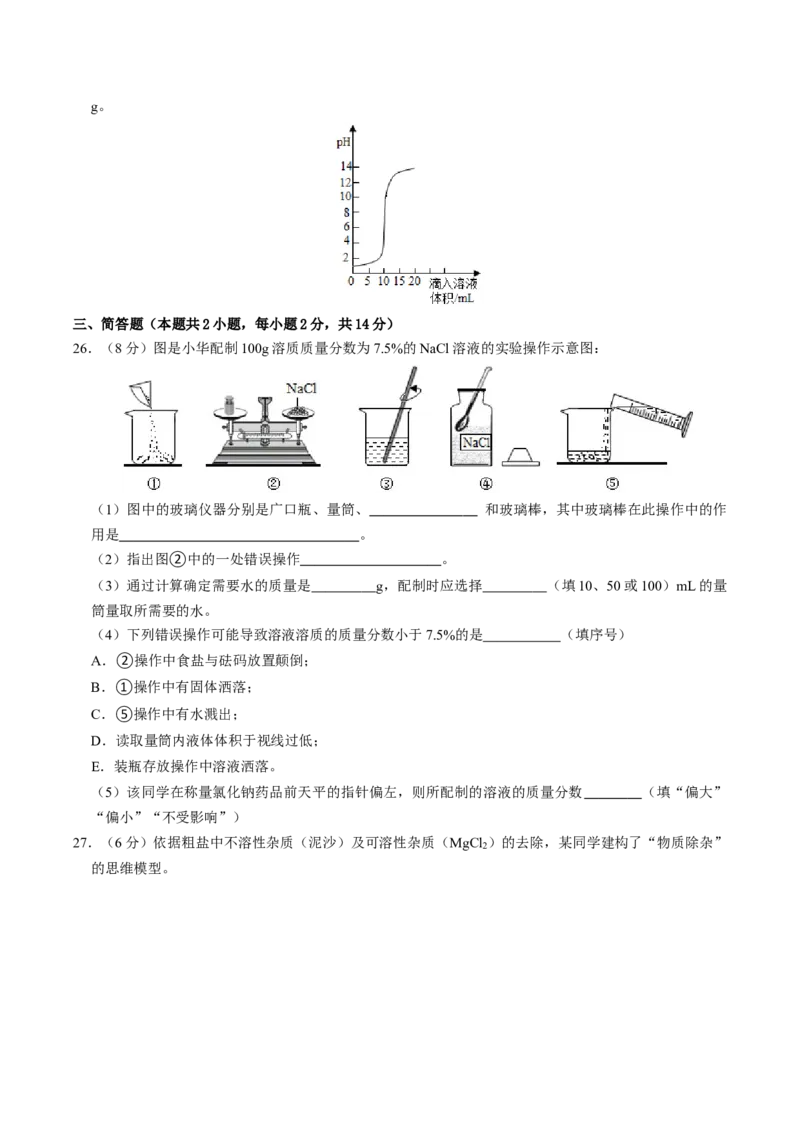 化学（广西卷）（考试版A4）_初中全科电子版试卷练习试题_化学_2024中考模拟题化学(1)_二模_化学（广西卷）-：2024年中考第二次模拟考试