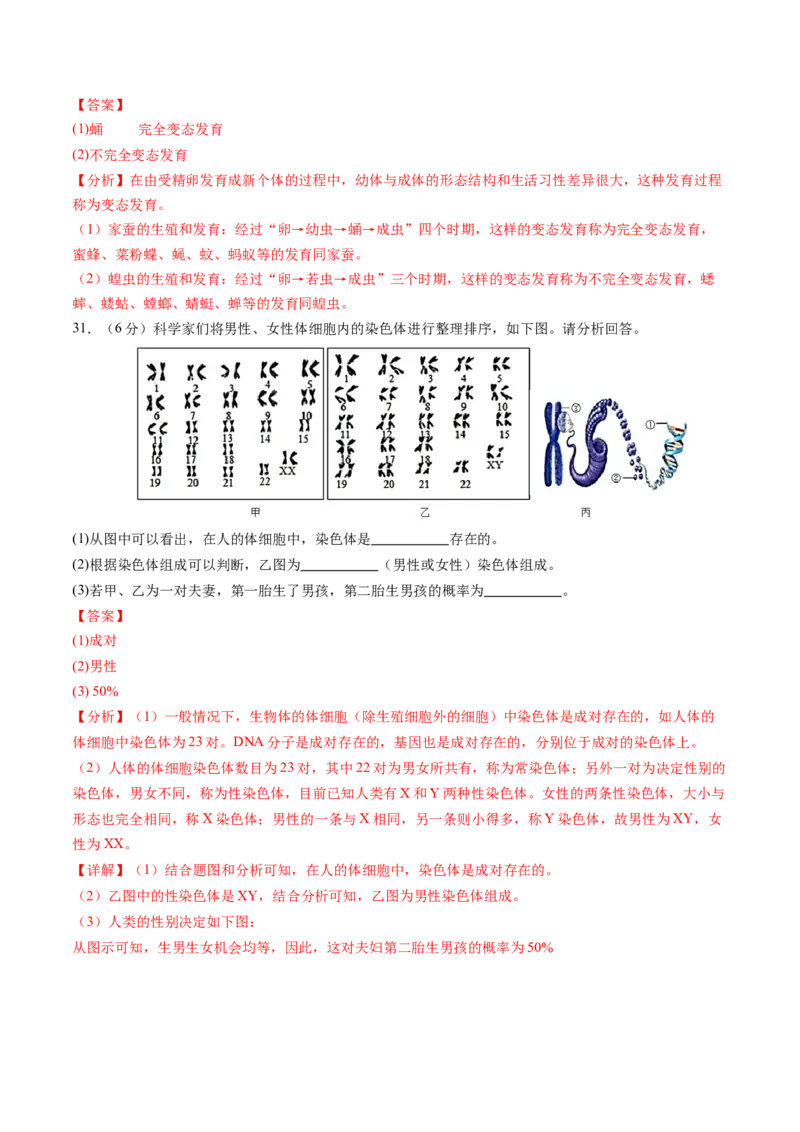 生物（天津卷）（全解全析）_初中全科电子版试卷练习试题_生物_2024中考模拟题生物(1)_一模_生物（天津卷）-2024年中考第一次模拟考试