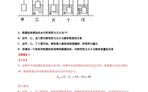 10.1浮力-2020-2021学年八年级物理下册课时同步练（人教版）（解析版）_初物_人教版初中物理初二三同步讲义习题练习八九年级电子资料word素材_20250116_181533