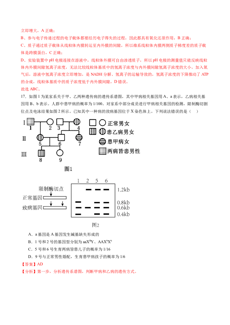 信息必刷卷04（黑吉辽蒙专用）（解析版）_2025年新高考资料_2025考前信息卷_2025年高考生物考前信息必刷卷（黑吉辽蒙专用）34415095