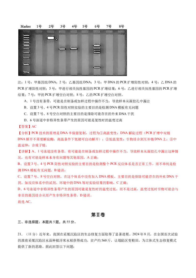 信息必刷卷04（黑吉辽蒙专用）（解析版）_2025年新高考资料_2025考前信息卷_2025年高考生物考前信息必刷卷（黑吉辽蒙专用）34415095