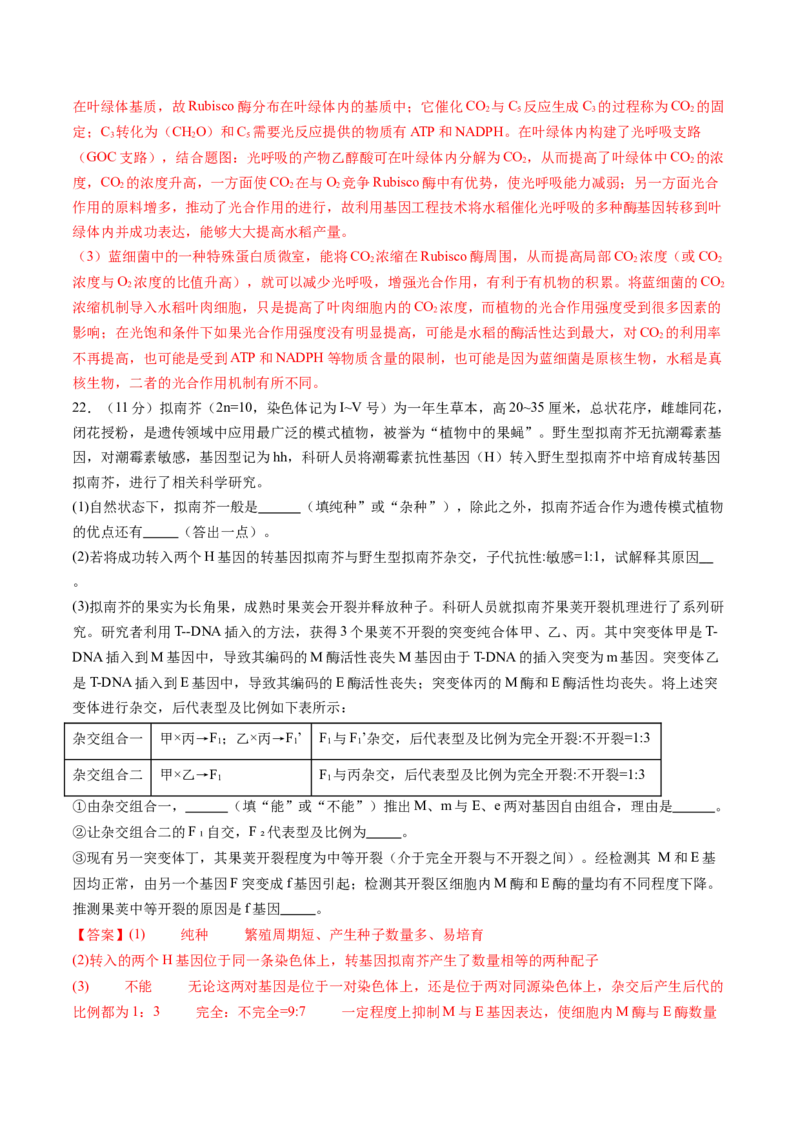 信息必刷卷04（黑吉辽蒙专用）（解析版）_2025年新高考资料_2025考前信息卷_2025年高考生物考前信息必刷卷（黑吉辽蒙专用）34415095
