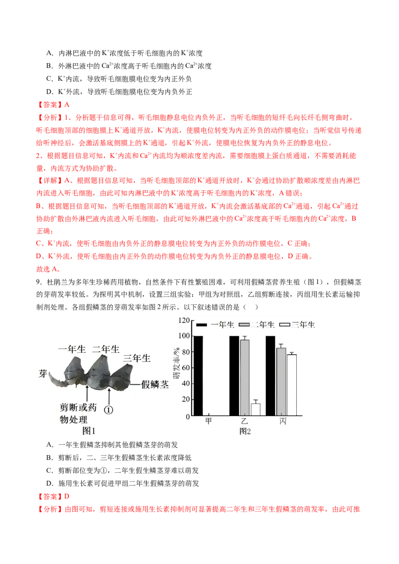 信息必刷卷04（黑吉辽蒙专用）（解析版）_2025年新高考资料_2025考前信息卷_2025年高考生物考前信息必刷卷（黑吉辽蒙专用）34415095