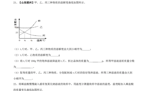 人教版化学九年级下期中模拟卷（一）（原卷版）_初中全科电子版试卷练习试题_化学_9年级上下册化学试题_9年级下试题_人教化学九年级下期中试卷（005份）