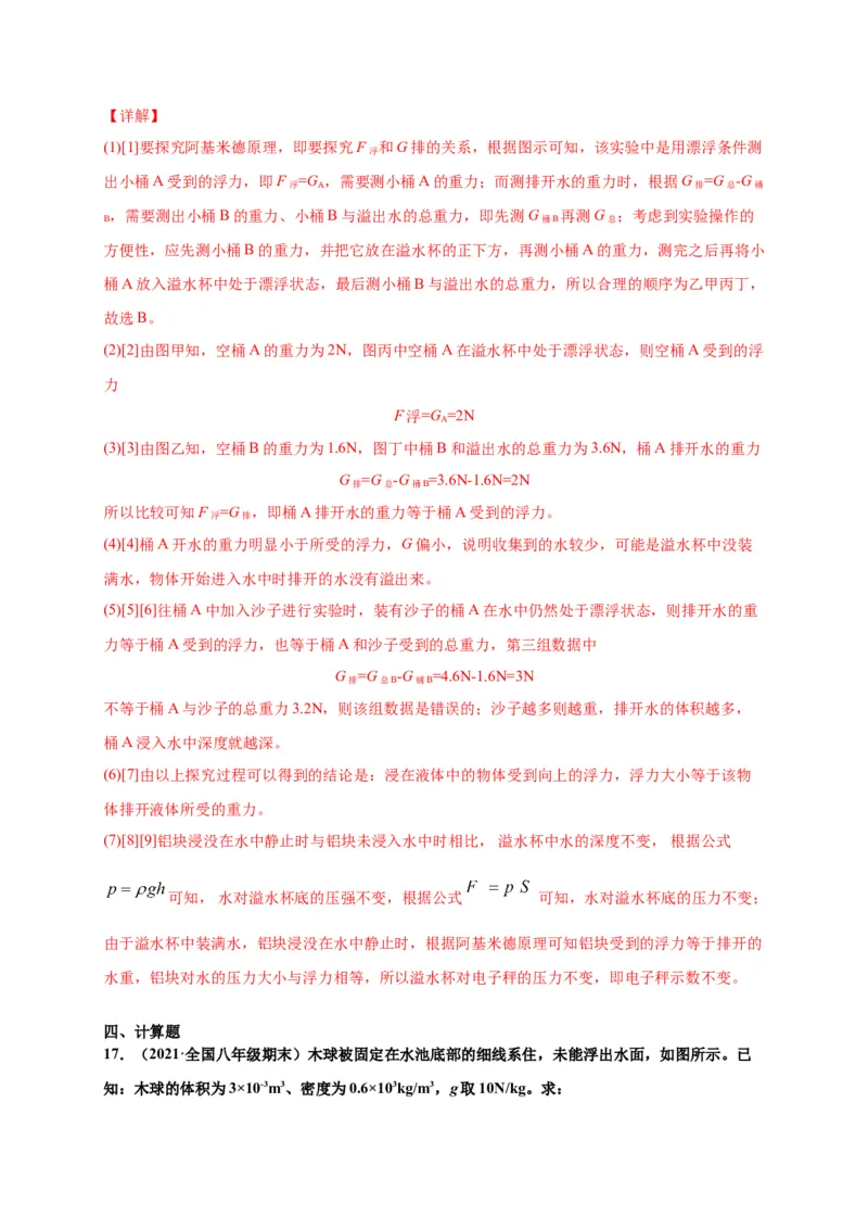 10.2阿基米德原理-2020-2021学年八年级物理下册课时同步练（人教版）（解析版）_初物_人教版初中物理初二三同步讲义习题练习八九年级电子资料word素材_20250116_181533