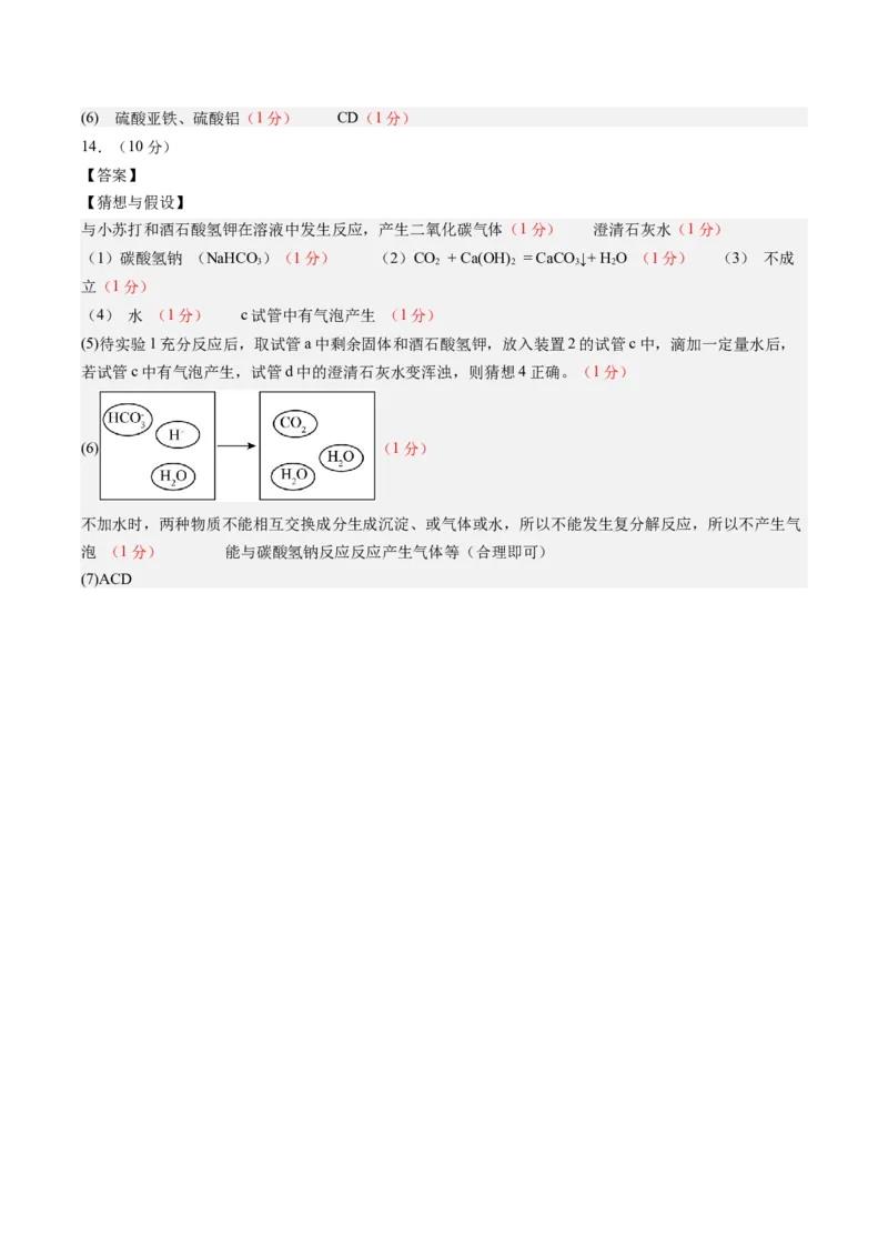 化学（辽宁卷）（参考答案及评分标准）_初中全科电子版试卷练习试题_化学_2024中考模拟题化学(1)_三模（36套）_化学（辽宁卷）