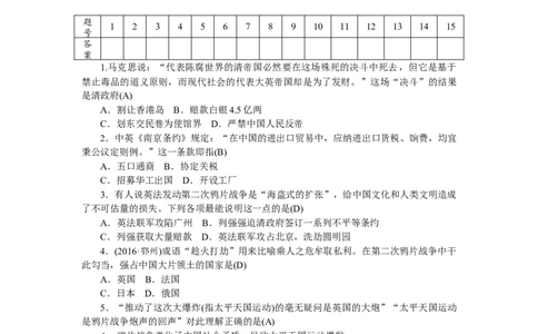 八年级历史部编版上册第1、2单元检测题（RJ）_初中全科电子版试卷练习试题_历史_历史人教版8上试卷_部编人教版历史8年级上单元测试40份_单元测试（第三套）