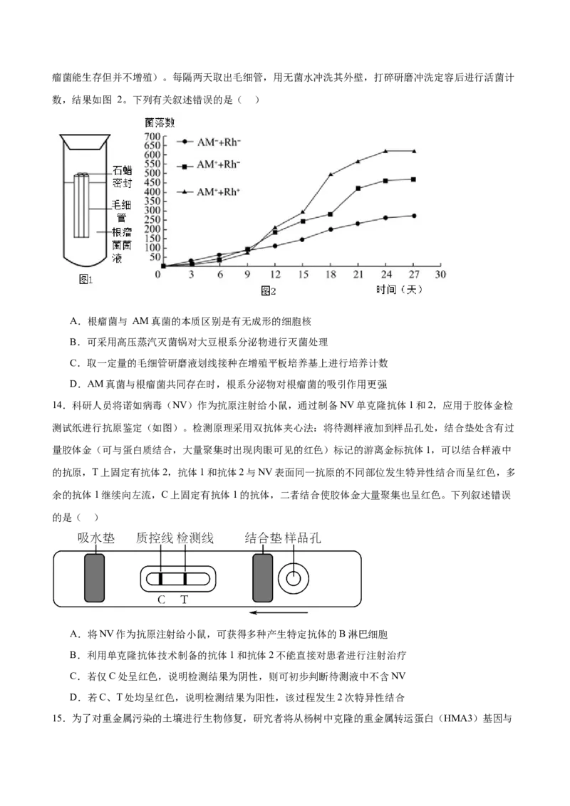 信息必刷卷03（黑吉辽蒙专用）（原卷版）_2025年新高考资料_2025考前信息卷_2025年高考生物考前信息必刷卷（黑吉辽蒙专用）34415095