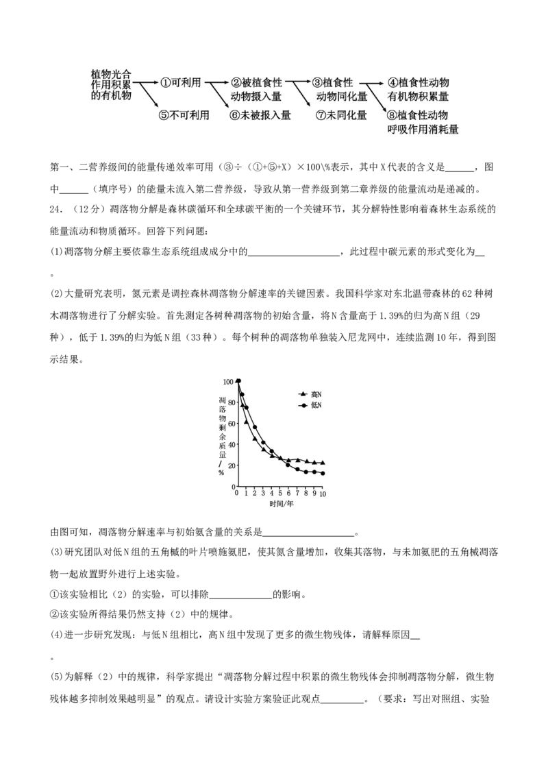 专题七生物与环境（原卷版）_2025年新高考资料_二轮复习_上好课2025年高考生物二轮复习讲练测（新高考通用）3380526