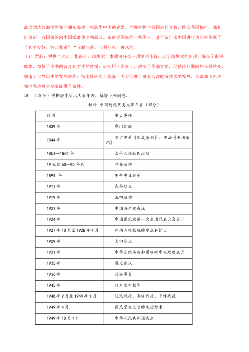 历史（湖南省卷）（全解全析）_初中全科电子版试卷练习试题_历史_2024中考模拟题历史(1)_二模_历史（湖南省卷）-+：2024年中考第二次模拟考试