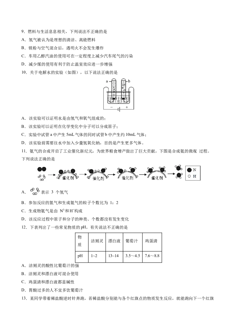 化学（广州卷）（考试版A4）_初中全科电子版试卷练习试题_化学_2024中考模拟题化学(1)_三模（36套）_化学（广州卷）