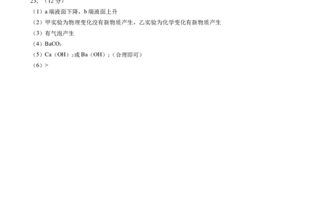 化学（长沙卷）（参考答案及评分标准）_初中全科电子版试卷练习试题_化学_2024中考模拟题化学(1)_三模（36套）_化学（长沙卷）