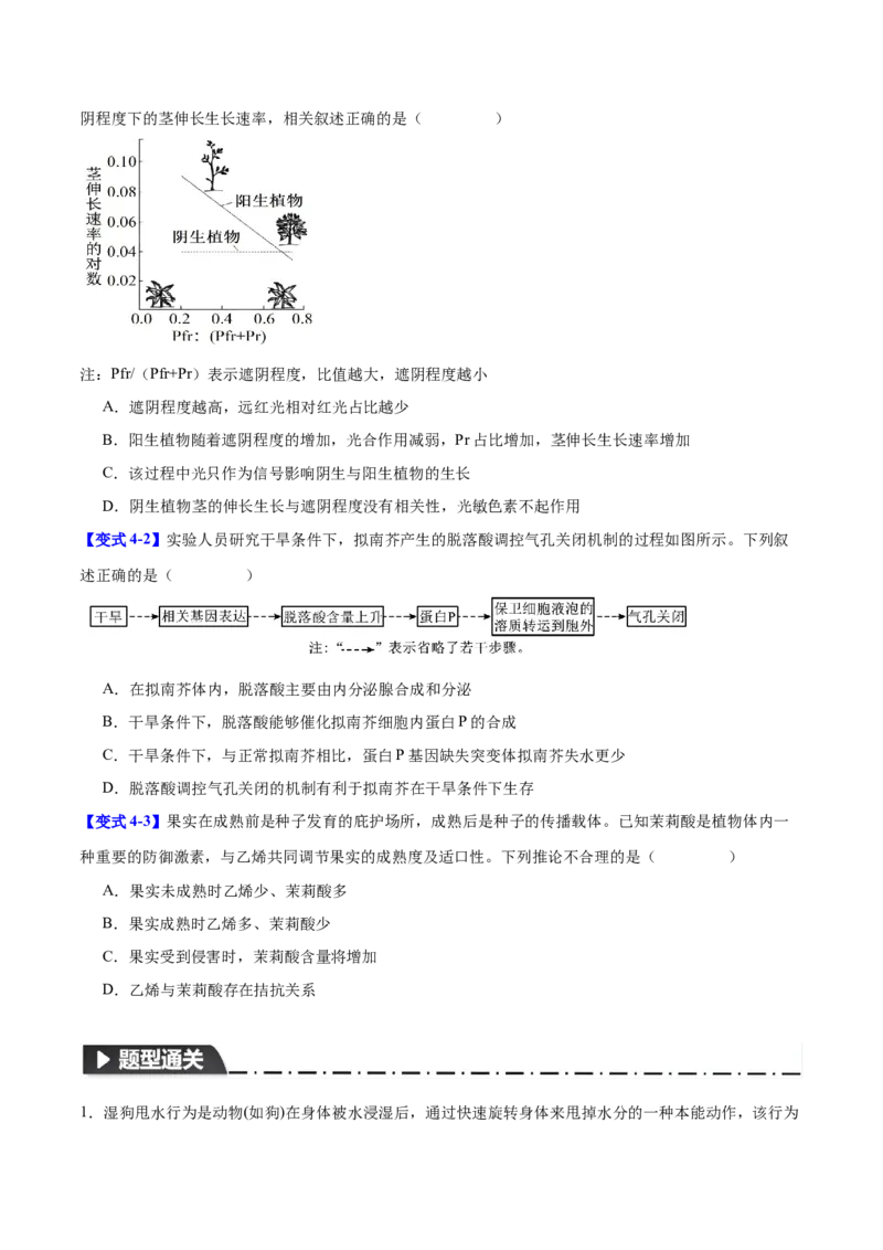专题七稳态与调节（原卷版）_2025年新高考资料_二轮复习_01高考语文等多个文件_举一反三2025年高考生物二轮重点专题讲义（新高考通用）