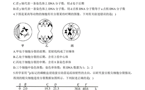 专题五细胞的生命历程&mdash;&mdash;2025届高考生物考点剖析（含解析）_2025年新高考资料_一轮复习_2025届高考生物一轮复习考点剖析练习（有解析）