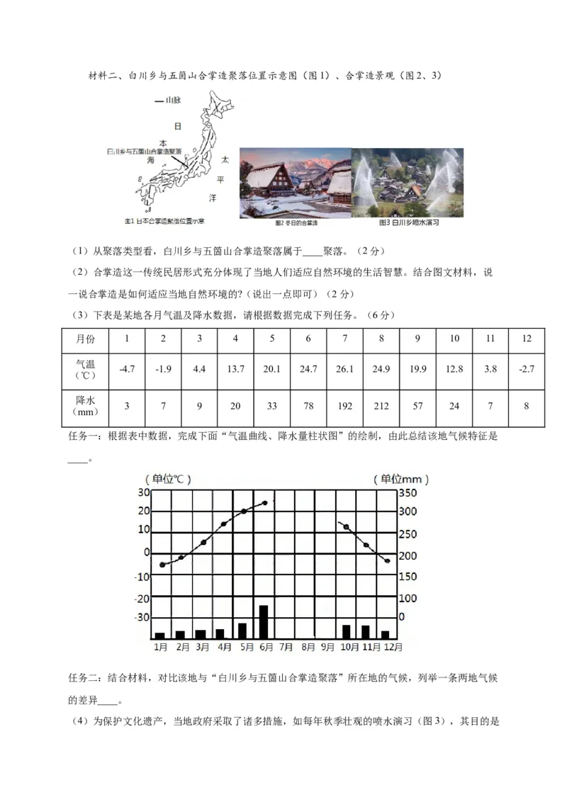 第七章我们邻近的地区和国家（提分小卷）-单元测试2021-2022学年七年级地理下册尖子生选拔卷（人教版）（原卷版）_初中全科电子版试卷练习试题_地理_人教地理7下试题试卷
