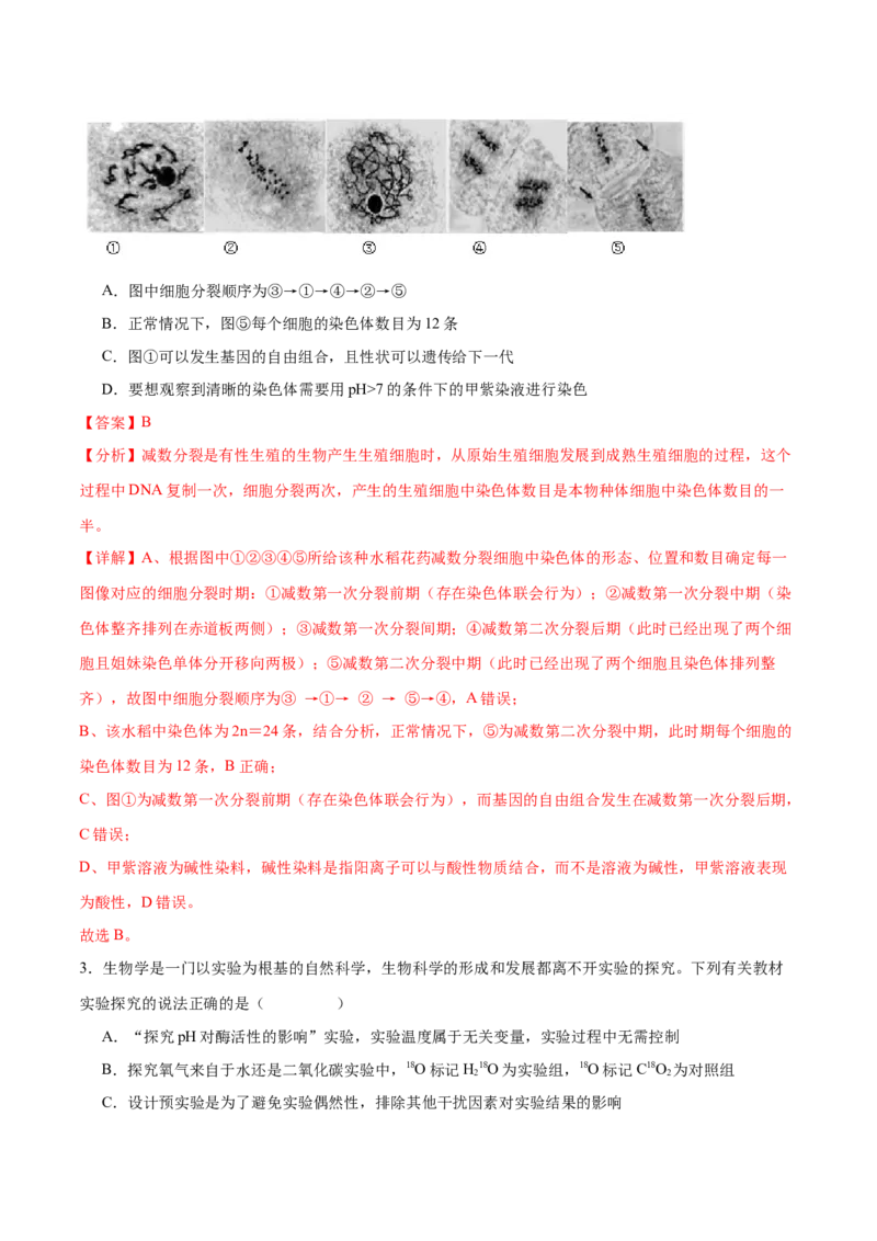 专题十实验与探究（解析版）_2025年新高考资料_二轮复习_01高考语文等多个文件_举一反三2025年高考生物二轮重点专题讲义（新高考通用）