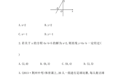八年级数学下册知识点汇聚测试卷：一次函数与方程、不等式初级测试（含详解）_初中全科电子版试卷练习试题_数学_8下初中人教版数学练习、试卷