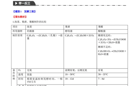 专题九生物技术与工程（原卷版）_2025年新高考资料_二轮复习_01高考语文等多个文件_举一反三2025年高考生物二轮重点专题讲义（新高考通用）