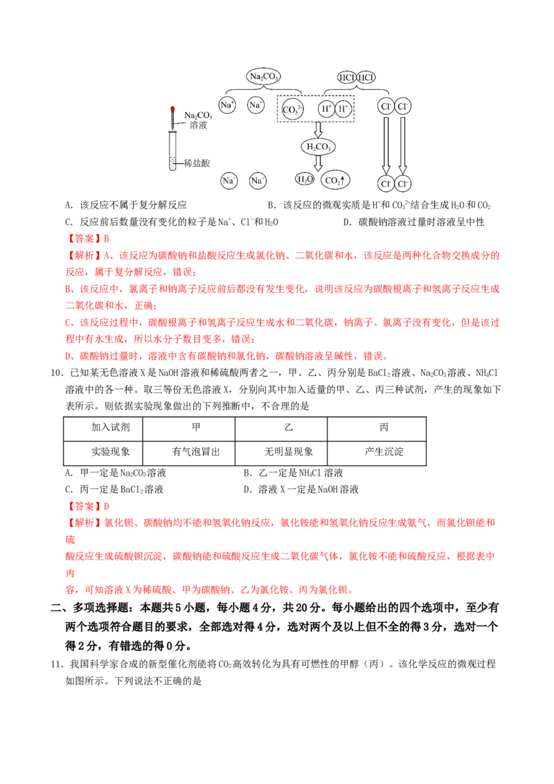 化学（济南卷）（全解全析）_初中全科电子版试卷练习试题_化学_2024中考模拟题化学(1)_三模（36套）_化学（济南卷）