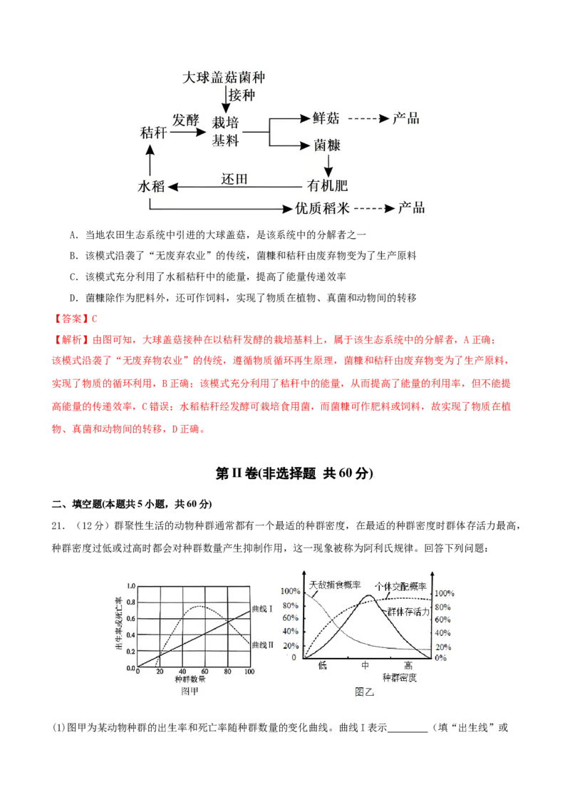 专题七生物与环境（解析版）_2025年新高考资料_二轮复习_01高考语文等多个文件_上好课2025年高考生物二轮复习讲练测（新高考通用）