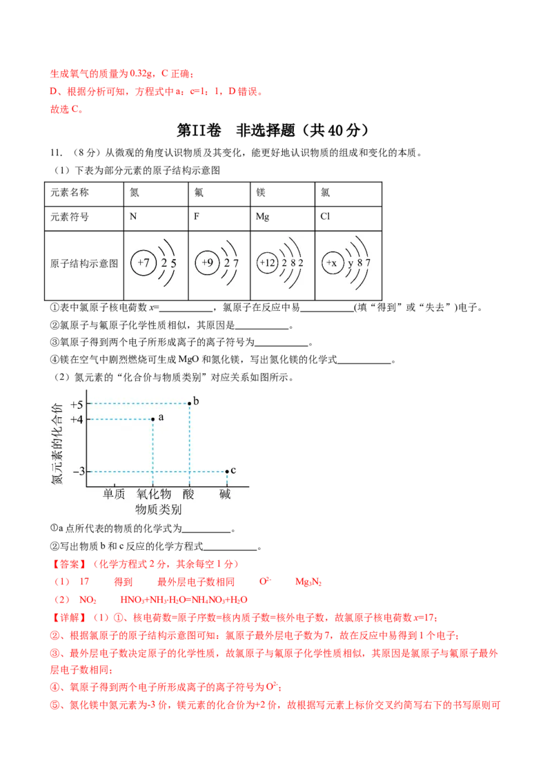 化学（南通卷）（全解全析）_初中全科电子版试卷练习试题_化学_2024中考模拟题化学(1)_三模（36套）_化学（南通卷）