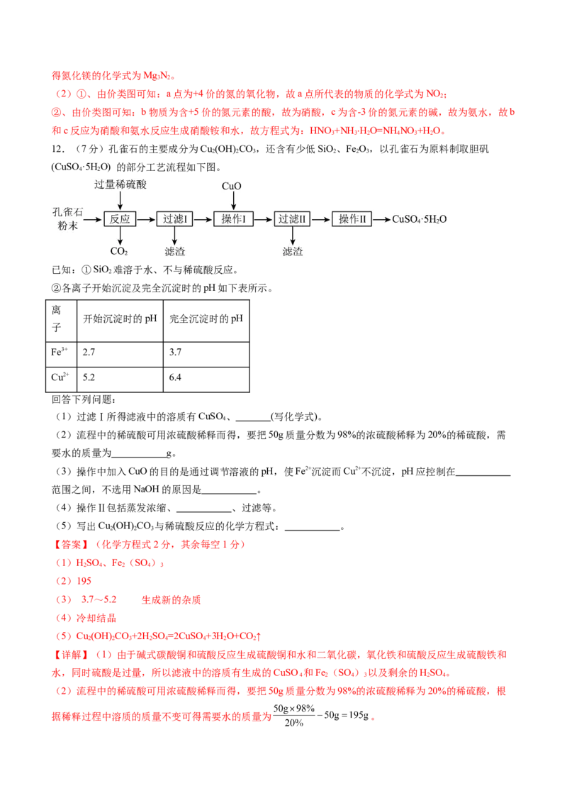 化学（南通卷）（全解全析）_初中全科电子版试卷练习试题_化学_2024中考模拟题化学(1)_三模（36套）_化学（南通卷）