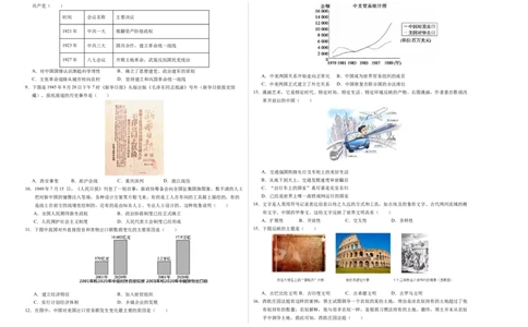历史（南京卷）（考试版A3）_初中全科电子版试卷练习试题_历史_2024中考模拟题历史(1)_三模（34套）_历史（江苏南京卷）