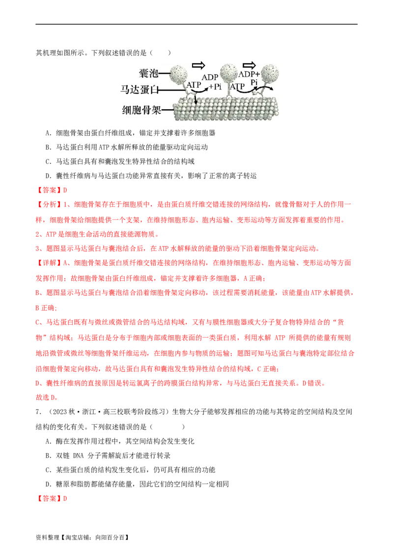 专题综合练06基因的表达(解析版)_新高考复习资料_2024年新高考复习资料_一轮复习资料_完备战2024年高考生物一轮复习考点帮（新高考）_必修2