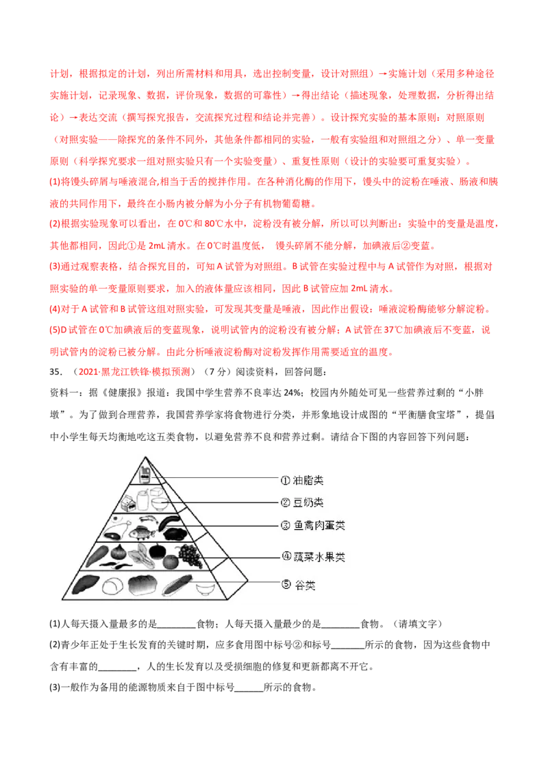 第一次月考（B卷&middot;提升能力）（解析版）_初中全科电子版试卷练习试题_生物_生物人教版7下练习_人教生物7年级下月考试卷04份