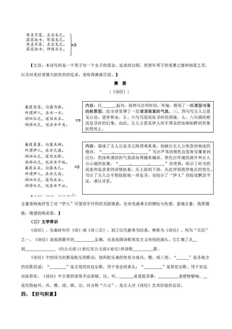 第三单元-八年级语文下册同步必备单元知识清单（部编版）学生版_初中全科电子版试卷练习试题_语文_8下初中人教部编版语文练习、试卷_部编语文八年级下知识总结（008份）