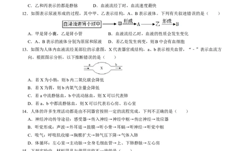 生物（济南卷）（考试版A4）_初中全科电子版试卷练习试题_生物_2024中考模拟题生物(1)_一模_生物（济南卷）-2024年中考第一次模拟考试