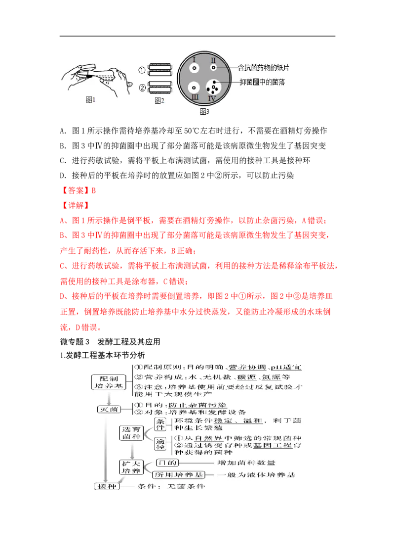 专题九发酵工程（解析版）_新高考复习资料_2023年新高考复习资料_二轮复习_过二轮备战2023年高考生物二轮专题剖析与综合训练（新教材）