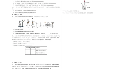 化学（海南卷）（考试版A3）_初中全科电子版试卷练习试题_化学_2024中考模拟题化学(1)_三模（36套）_化学（海南卷）