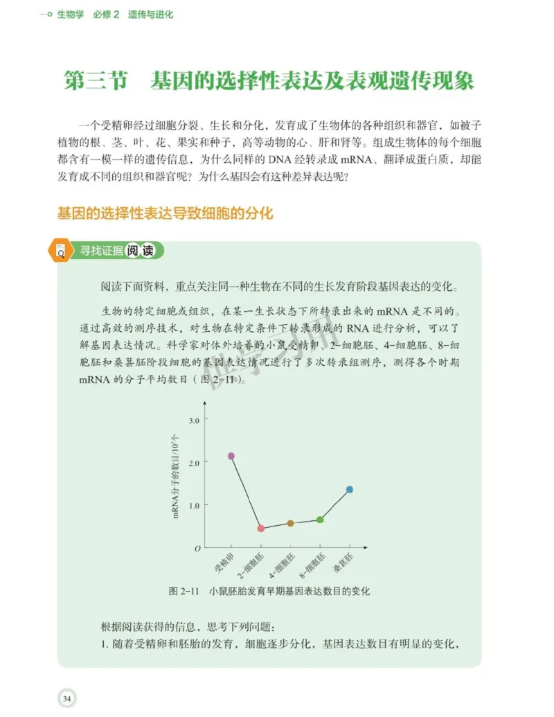 新北师大版高中生物必修2《遗传与进化》_高中电子课本_最新版高中全科高清电子课本_6高中生物课本_2019新人教版